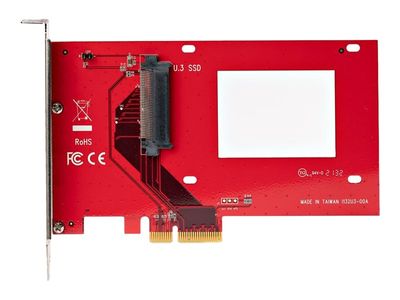 StarTech.com U.3 to PCIe Adapter Card, PCIe 4.0 x4 Adapter For 2.5" U.3 NVMe SSDs, SFF-TA-1001 PCI Express Add-in Card for Desktops/Servers, TAA Compliant - OS Independent (PEX4SFF8639U3) - interface adapter - U.3 NVMe - PCIe 4.0 x4 - TAA Compliant_2