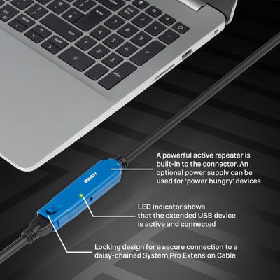 Lindy 43361 USB Kabel USB 3.2 Gen 1 (3.1 Gen 1) 20 m USB A 5 Gbit/s Schwarz_5