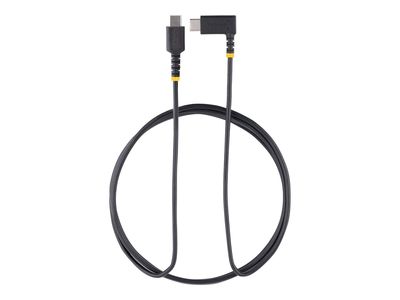 StarTech.com 6ft (2m) USB C Charging Cable Right Angle, 60W PD 3A, Heavy Duty Fast Charge USB-C Cable, USB 2.0 Type-C, Durable and Rugged Aramid Fiber, S20/iPad/Pixel - High Quality USB Charging Cord (R2CCR-2M-USB-CABLE) - USB Typ-C-Kabel - 24 pin USB-C z_5