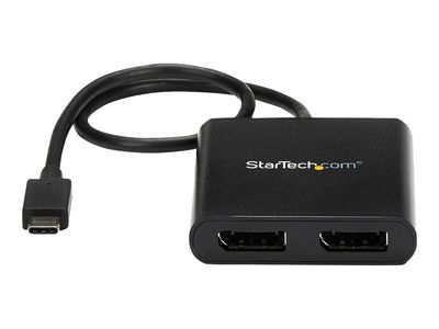 StarTech.com 2-Port Multi Monitor Adapter - USB-C to DisplayPort 1.2 Video Splitter - USB-C to Dual DP MST Hub - TB3 Compatible - Windows - external video adapter_2