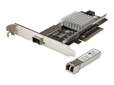 StarTech.com 1 Port 10G SFP+ Glasfaser PCIe Netzwerkkarte - Intel Chip - St/St - PCI Express 10G NIC mit Multimode Empfänger - Netzwerkadapter - PCIe x8_4