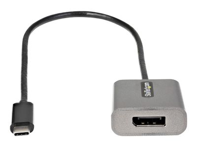 StarTech.com USB C to DisplayPort Adapter, 8K/4K 60Hz USB-C to DisplayPort 1.4 Adapter Dongle, USB Type-C to DP Monitor Video Converter, Thunderbolt 3 Compatible, w/12" Long Attached Cable - HBR3, DSC, DP Alt Mode (CDP2DPEC) - video adapter - 24 pin USB-C_2