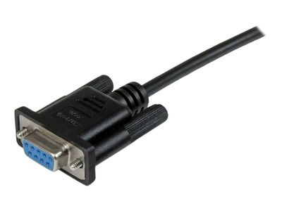 StarTech.com 2m Black DB9 RS232 Serial Null Modem Cable F/F - DB9 Female to Female - 9 pin RS232 Null Modem Cable - 2 meter, Black - null modem cable - DB-9 to DB-9 - 2 m_2