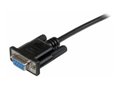 StarTech.com 1m Black DB9 RS232 Serial Null Modem Cable F/F - DB9 Female to Female - 9 pin RS232 Null Modem Cable - 1 meter, Black - null modem cable - 1 m_3