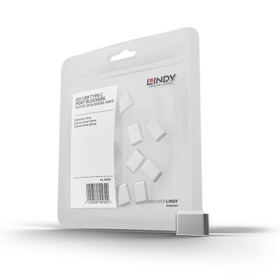 Lindy 40439 Schnittstellenblockierung USB Typ-C Weiß 10 Stück(e)_thumb