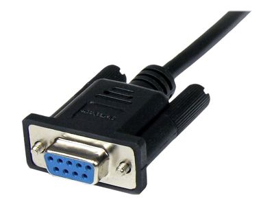 StarTech.com 2m Black DB9 RS232 Serial Null Modem Cable F/M - DB9 Male to Female - 9 pin Null Modem Cable - 1x DB9 (M), 1x DB9 (F), Black - null modem cable - 2 m_4