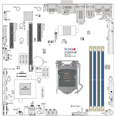 Supermicro Mainboard X12SCZ-F - Micro ATX - Socket LGA200 - Intel W480_4