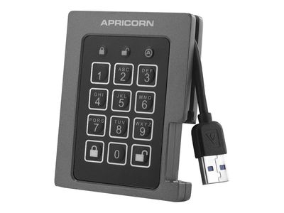 Apricorn Externe Festplatte Aegis Padlock - 240 GB - USB 3.2 - Schwarz/Grau_thumb