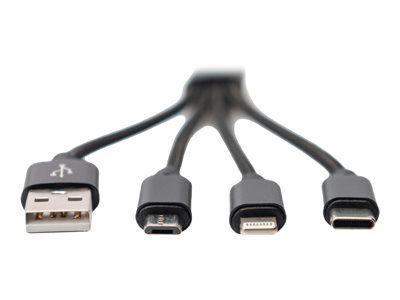 DIGITUS 3-in-1 lightning cable - lightning/USB/USB-C/Micro-USB - 15 cm_2