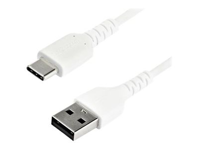 StarTech.com 2m USB A to USB C Charging Cable - Durable Fast Charge & Sync USB 2.0 to USB Type C Data Cord - Aramid Fiber M/M 60W White - USB Typ-C-Kabel - 2 m_thumb