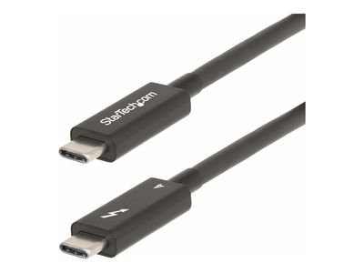 StarTech.com 6ft (2m) Active Thunderbolt 4 Cable, 40Gbps, 100W PD, 4K/8K, Intel Certified, Compatible w/Thunderbolt 3/USB 3.2/DisplayPort (A40G2MB-TB4-CABLE) - USB-C cable - 24 pin USB-C to 24 pin USB-C - 2 m_1