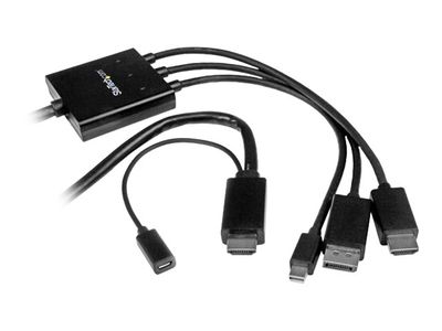 StarTech.com 2m 6 ft HDMI, DisplayPort or Mini DisplayPort to HDMI Converter Cable - HDMI, DP or Mini DP to HDMI Adapter Cable (DPMDPHD2HD) - video adapter - DisplayPort / HDMI - 2 m_3