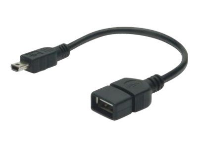 DIGITUS USB Adapter - Mini USB Typ-B (5-pin) Stecker/USB Typ-A Buchse - 20 cm_1