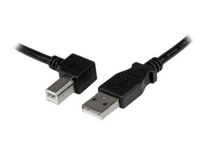 StarTech.com 3m USB 2.0 A to Left Angle B Cable Cord - 3 m USB Printer Cable - Left Angle USB B Cable - 1x USB A (M), 1x USB B (M) (USBAB3ML) - USB cable - 3 m_1