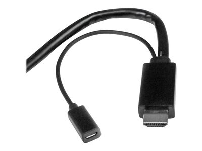 StarTech.com 2m 6 ft HDMI, DisplayPort or Mini DisplayPort to HDMI Converter Cable - HDMI, DP or Mini DP to HDMI Adapter Cable (DPMDPHD2HD) - video adapter - DisplayPort / HDMI - 2 m_6