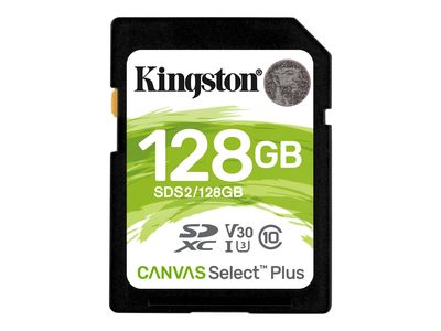Kingston Canvas Select Plus - flash memory card - 128 GB - SDXC UHS-I_1