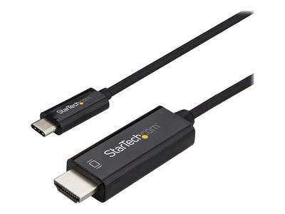 StarTech.com 6ft (2m) USB C to HDMI Cable - 4K 60Hz USB Type C DP Alt Mode to HDMI 2.0 Video Display Adapter Cable - Works w/Thunderbolt 3 - external video adapter - VL100 - black_1