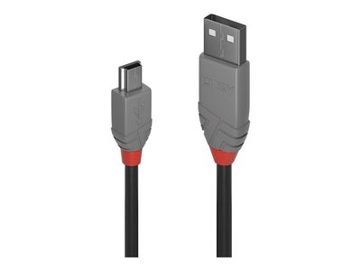 Cable Lindy USB 2.0 to mini USB-B 1m Black_thumb