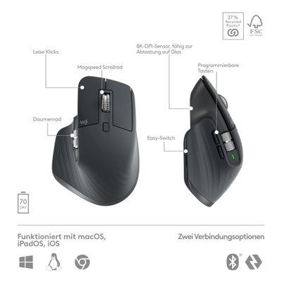 Logitech keyboard and mouse set MX Keys S Combo - Graphite_8