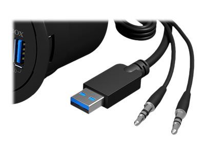 ICY BOX 3 Port Tisch-Hub mit SD/micro SD Kartenleser, USB Type-A Anschluss und Audio Ein-/Ausgang IB-HUB1404A_4