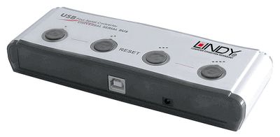 Lindy 42858 Serieller Konverter/Repeater/Isolator USB 1.1 RS-232 Schwarz, Silber_2