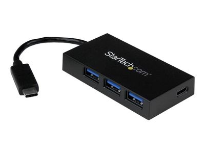 StarTech.com 4-Port USB 3.0 Hub - Powered USB 3.1 Gen 1 Hub - USB-C to 1x USB-C and 3x USB-A Adapter - USB-C Port Expander (HB30C3A1CFB) - hub - 4 ports_1