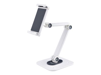 StarTech.com Adjustable Tablet Stand for Desk, Desk/Wall Mountable, Supports Up to 2.2lb, Universal Tablet Stand Holder for Desk, Articulating Tablet Mount with Pivot/Swivel/Rotate - Ergonomic Tablet Stand (ADJ-TABLET-STAND-W) stand - for tablet - white_thumb