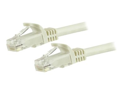 StarTech.com 5m CAT6 Ethernet Cable, 10 Gigabit Snagless RJ45 650MHz 100W PoE Patch Cord, CAT 6 10GbE UTP Network Cable w/Strain Relief, White, Fluke Tested/Wiring is UL Certified/TIA - Category 6 - 24AWG (N6PATC5MWH) - patch cable - 5 m - white_1