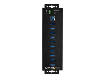 StarTech.com HB30A10AME USB 3.0 Hub (10-Port, Din-Rail,  Industrielle Anwendung, externes Netzteil, Uberspannungsschutz, ESD, 350 W, 15 kV) - Hub - 10 Anschlüsse - TAA-konform_2