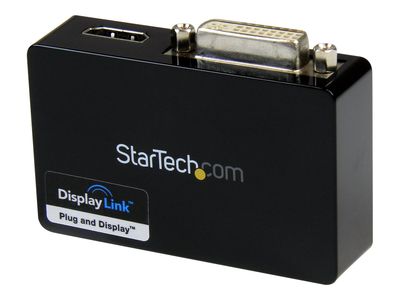 StarTech.com USB 3.0 to HDMI / DVI Adapter - 2048x1152 - External Video & Graphics Card - Dual Monitor Display Adapter Cable - Supports Mac & Windows (USB32HDDVII) - external video adapter - DisplayLink DL-3900 - 1 GB - black_2