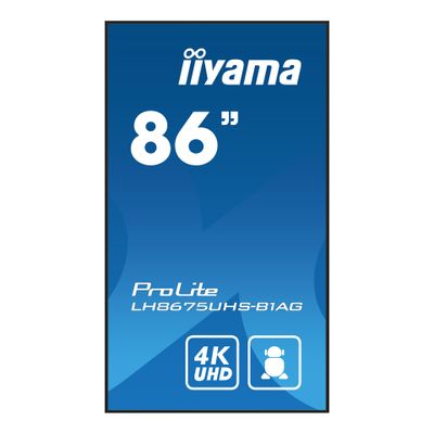 iiyama ProLite LH8675UHS-B1AG 218 cm (86") Klasse (217.4 cm (85.6") sichtbar) LCD-Display mit LED-Hintergrundbeleuchtung - 4K - für Digital Signage_2