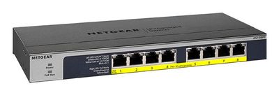 NETGEAR GS108PP Unmanaged Gigabit Ethernet (10/100/1000) Power over Ethernet (PoE) Schwarz_thumb