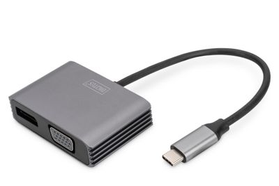 DIGITUS Graphics adapter DA-70827 - USB-C to VGA / DisplayPort - 20 cm_thumb