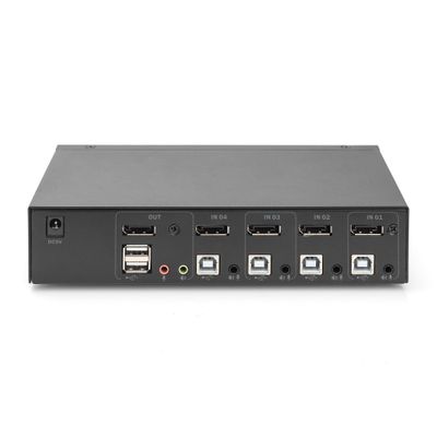 DIGITUS - KVM-Switch - DP, DP-Ausgang, USB - 4 Anschlüsse - an Rack montierbar_3