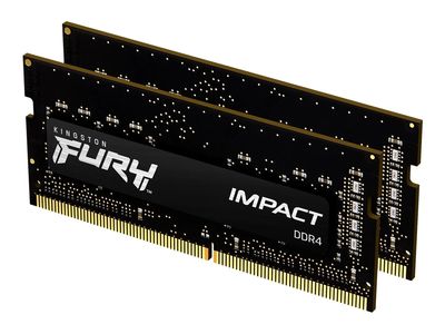 Kingston RAM FURY Impact - 32 GB (2 x 16 GB Kit) - DDR4 3200 SO-DIMM CL20_thumb
