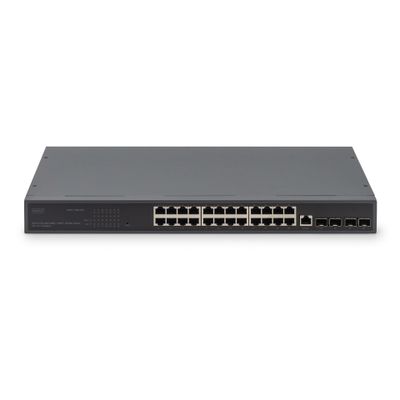 DIGITUS 19" Switch - 29 Ports - 24 RJ45 Ports (10/100/1000) - 4x 10G SFP+ - 1x Uplink_thumb