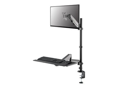 Neomounts DS90-325BL1 mounting kit - sit-stand workstation - for LCD display / keyboard / mouse - black_1