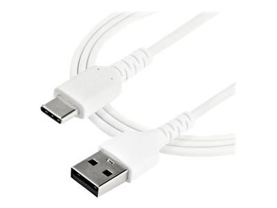 StarTech.com 2m USB A to USB C Charging Cable - Durable Fast Charge & Sync USB 2.0 to USB Type C Data Cord - Aramid Fiber M/M 60W White - USB Typ-C-Kabel - 2 m_2