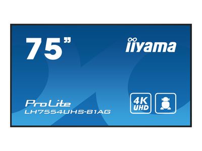Iiyama LED-Display ProLite LH7554UHS-B1AG - 189.3 cm 74.5") - 3840 x 2160 4K UHD_thumb