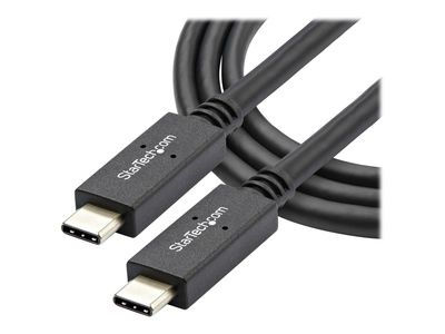 StarTech.com USB C Cable - 3 ft / 1m - with Power Delivery (USB PD) - Power Pass Through Charging - USB to USB Cord (USB31C5C1M) - USB-C cable - 1 m_2