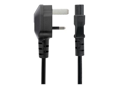StarTech.com 2m Laptop Power Cord 3 Slot for UK BS1363 to C5 Clover Leaf - power cable - 2 m_4