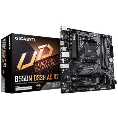 GIGABYTE Mainboard B550M DS3H AC R2 - Micro ATX - Socket AM4 - AMD B550_thumb