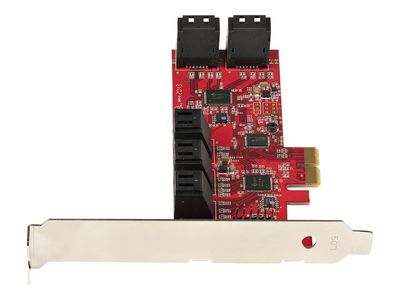 StarTech.com PCIe SATA Controller Karte - 10 Port SATA 3 Erweiterungskarte/Kontroller - 6Gbit/s - Full- und Low-Profile Blende - PCI Express Festplatten kontroller/Adapter (10P6G-PCIE-SATA-CARD) - Speicher-Controller - SATA 6Gb/s - PCIe 2.0 x2_9