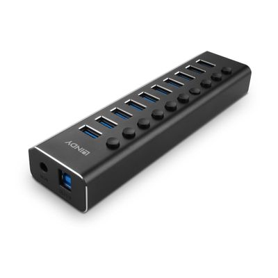 Lindy 43370 Schnittstellen-Hub USB 3.2 Gen 1 (3.1 Gen 1) Type-B 5000 Mbit/s Schwarz_4