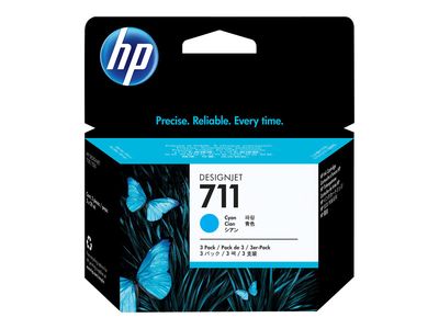 HP 711 - 3er-Pack - Dye-Based Cyan - Original - DesignJet - Tintenpatrone_thumb
