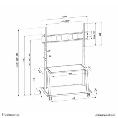 Neomounts NS-M4000BLACK TV trolley 60-105"_13
