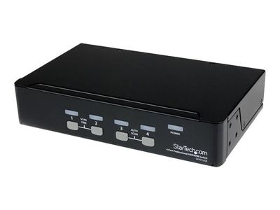StarTech.com 4 Port VGA USB KVM Switch mit Hub - VGA KVM Umschalter für 4 PC's - Desktop KVM Switch mit 4x USB 2.0, 1x VGA Buchse - KVM-Switch - 4 Anschlüsse_1