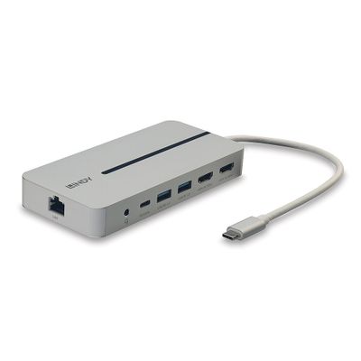 Lindy DST-Mx Duo USB-C Laptop/MacBook Mini Docking Station with Dual Display (4K) and 100W Pass-Through Charging_2
