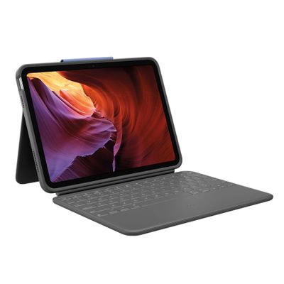 Logitech Rugged Folio - Tastatur und Foliohülle - QWERTZ - Deutsch - Graphite Eingabegerät_thumb