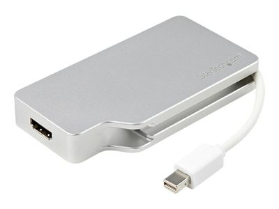 StarTech.com Aluminum Travel A/V Adapter: 3-in-1 Mini DisplayPort to VGA, DVI or HDMI - mDP Adapter - 4K (MDPVGDVHD4K) - video converter_2